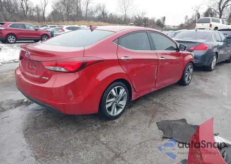 2016 Hyundai Elantra Limited из США, поврежденный, VIN KMHDH4AE1GU593426